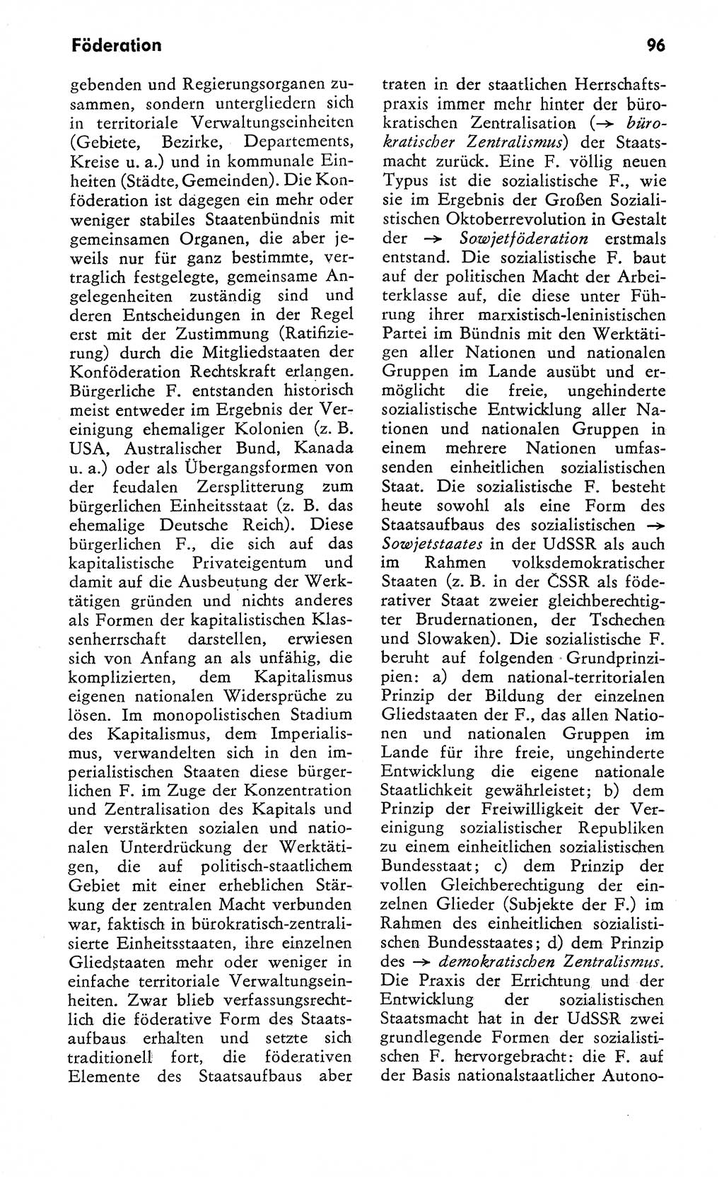 Wörterbuch zum sozialistischen Staat [Deutsche Demokratische Republik (DDR)] 1974, Seite 96 (Wb. soz. St. DDR 1974, S. 96)