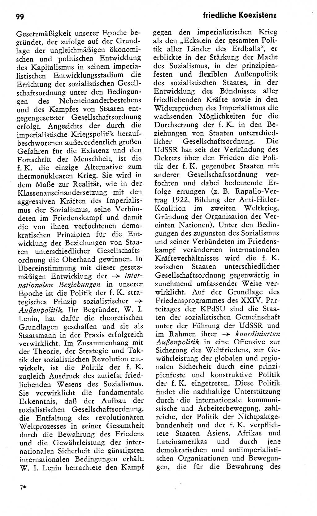 Wörterbuch zum sozialistischen Staat [Deutsche Demokratische Republik (DDR)] 1974, Seite 99 (Wb. soz. St. DDR 1974, S. 99)