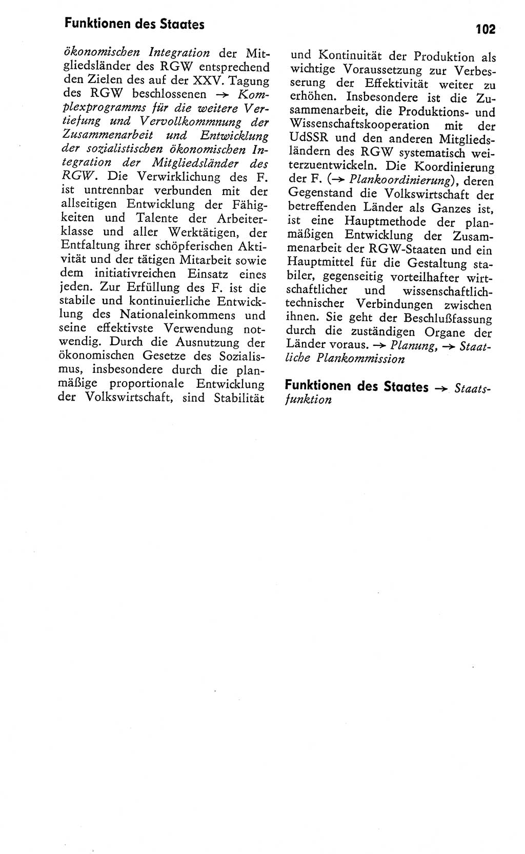 Wörterbuch zum sozialistischen Staat [Deutsche Demokratische Republik (DDR)] 1974, Seite 102 (Wb. soz. St. DDR 1974, S. 102)