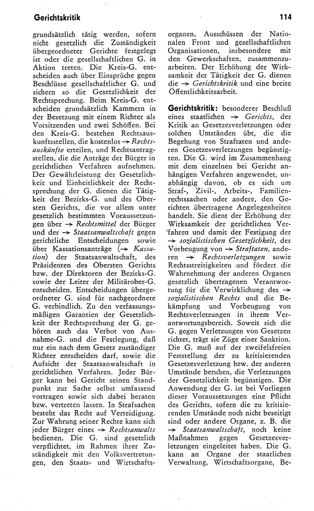 WÃ¶rterbuch zum sozialistischen Staat [Deutsche Demokratische Republik (DDR)] 1974, Seite 114 (Wb. soz. St. DDR 1974, S. 114)