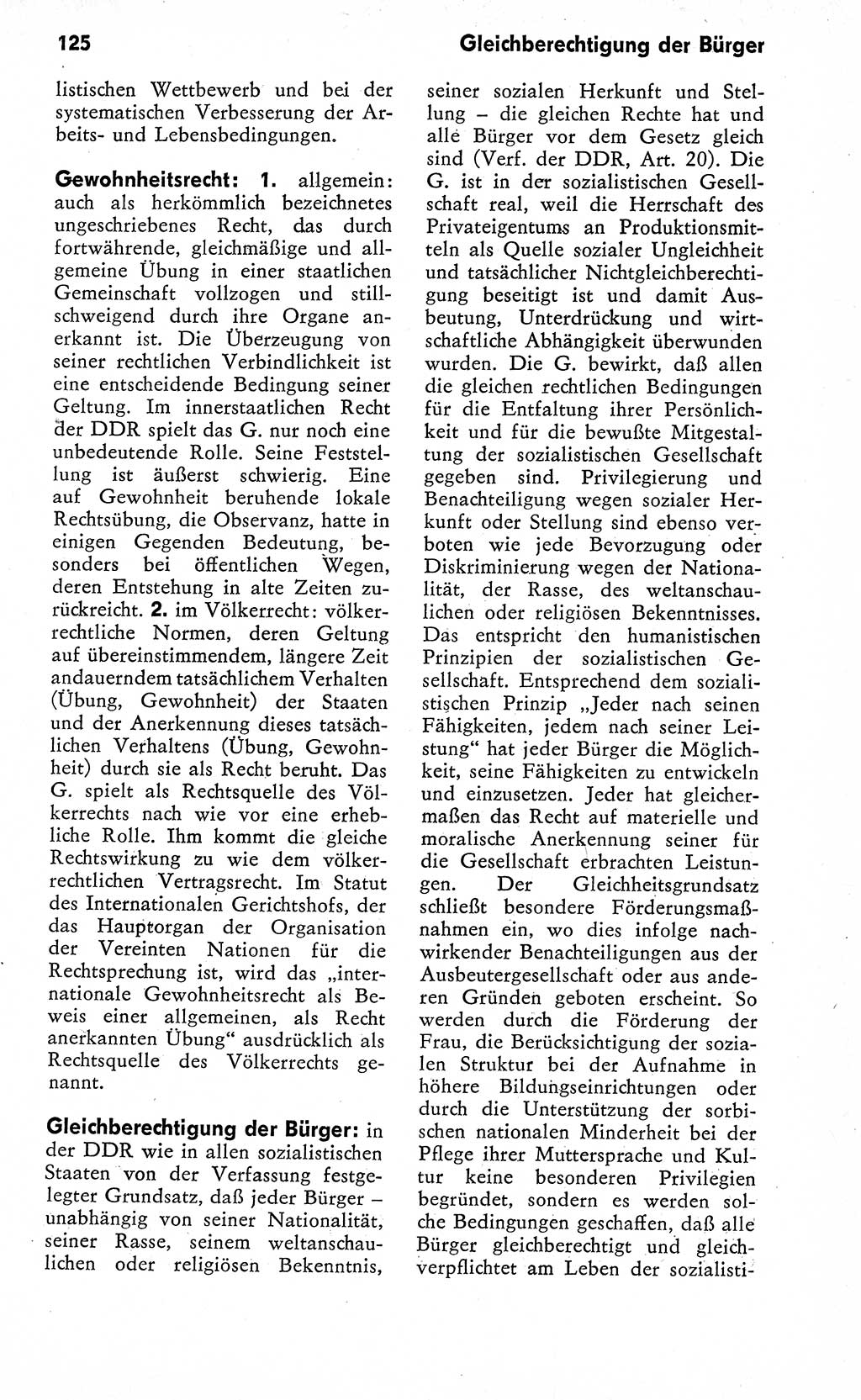 Wörterbuch zum sozialistischen Staat [Deutsche Demokratische Republik (DDR)] 1974, Seite 125 (Wb. soz. St. DDR 1974, S. 125)