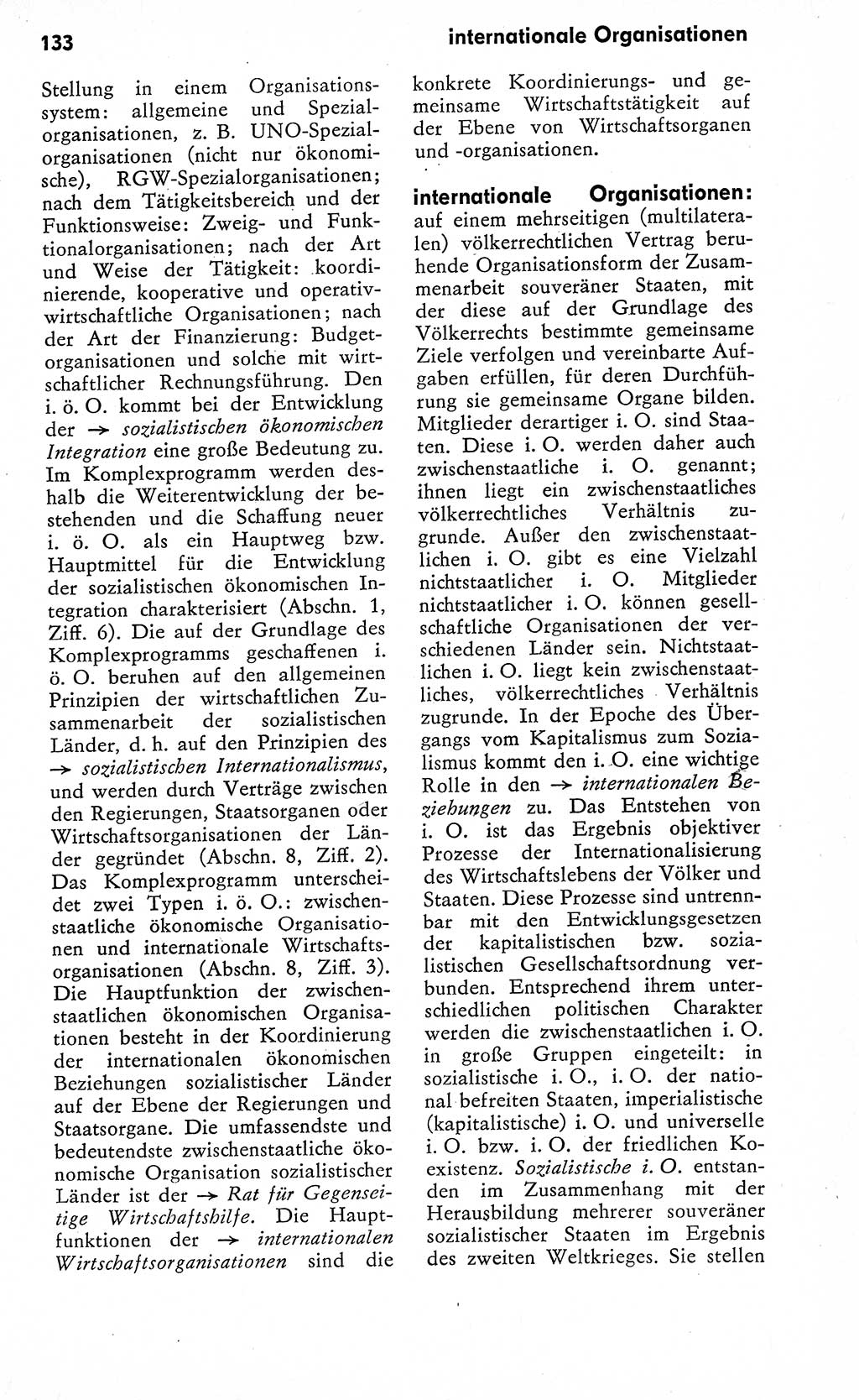 Wörterbuch zum sozialistischen Staat [Deutsche Demokratische Republik (DDR)] 1974, Seite 133 (Wb. soz. St. DDR 1974, S. 133)