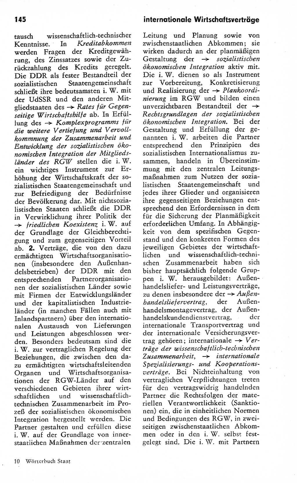 Wörterbuch zum sozialistischen Staat [Deutsche Demokratische Republik (DDR)] 1974, Seite 145 (Wb. soz. St. DDR 1974, S. 145)