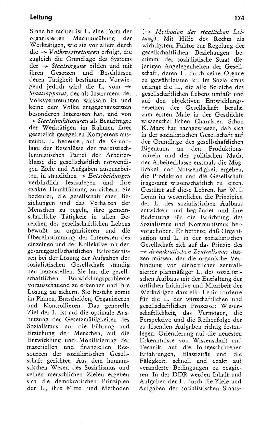 Wörterbuch zum sozialistischen Staat [Deutsche Demokratische Republik (DDR)] 1974, Seite 174 (Wb. soz. St. DDR 1974, S. 174)