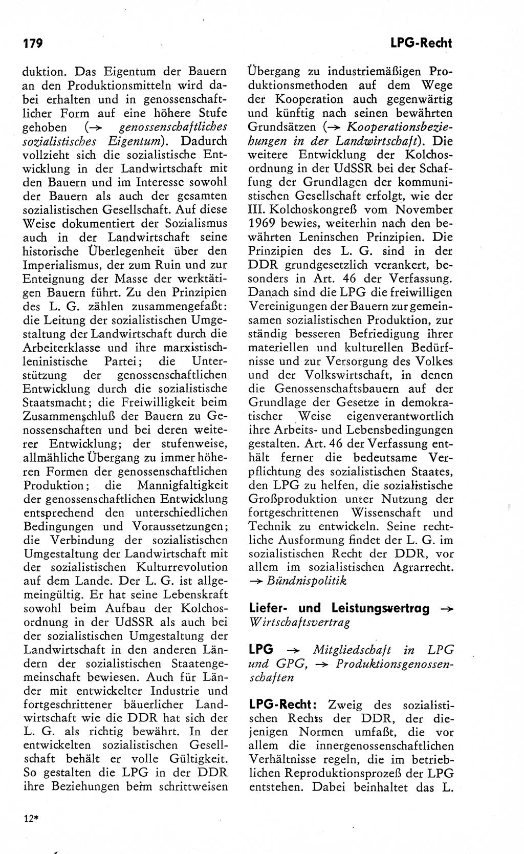 Wörterbuch zum sozialistischen Staat [Deutsche Demokratische Republik (DDR)] 1974, Seite 179 (Wb. soz. St. DDR 1974, S. 179)