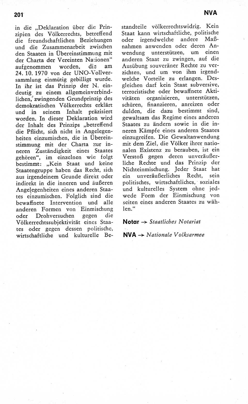 Wörterbuch zum sozialistischen Staat [Deutsche Demokratische Republik (DDR)] 1974, Seite 201 (Wb. soz. St. DDR 1974, S. 201)