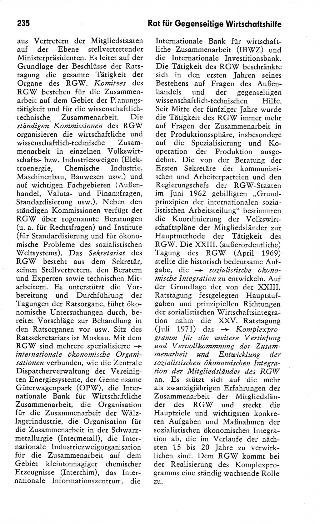 Wörterbuch zum sozialistischen Staat [Deutsche Demokratische Republik (DDR)] 1974, Seite 235 (Wb. soz. St. DDR 1974, S. 235)