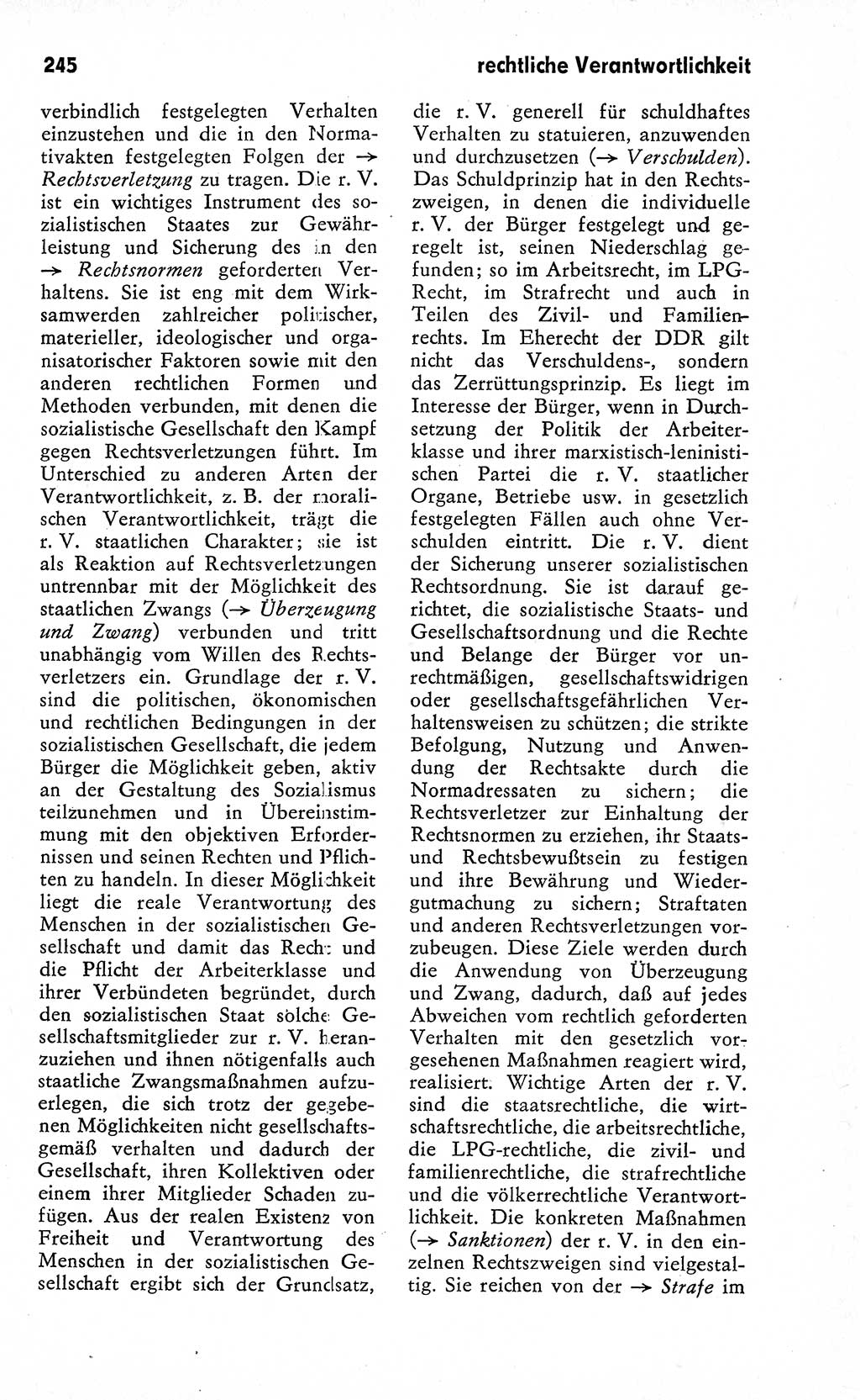 Wörterbuch zum sozialistischen Staat [Deutsche Demokratische Republik (DDR)] 1974, Seite 245 (Wb. soz. St. DDR 1974, S. 245)