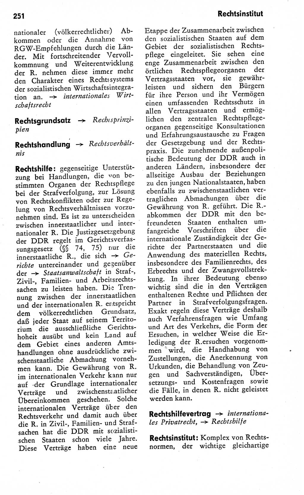 Wörterbuch zum sozialistischen Staat [Deutsche Demokratische Republik (DDR)] 1974, Seite 251 (Wb. soz. St. DDR 1974, S. 251)