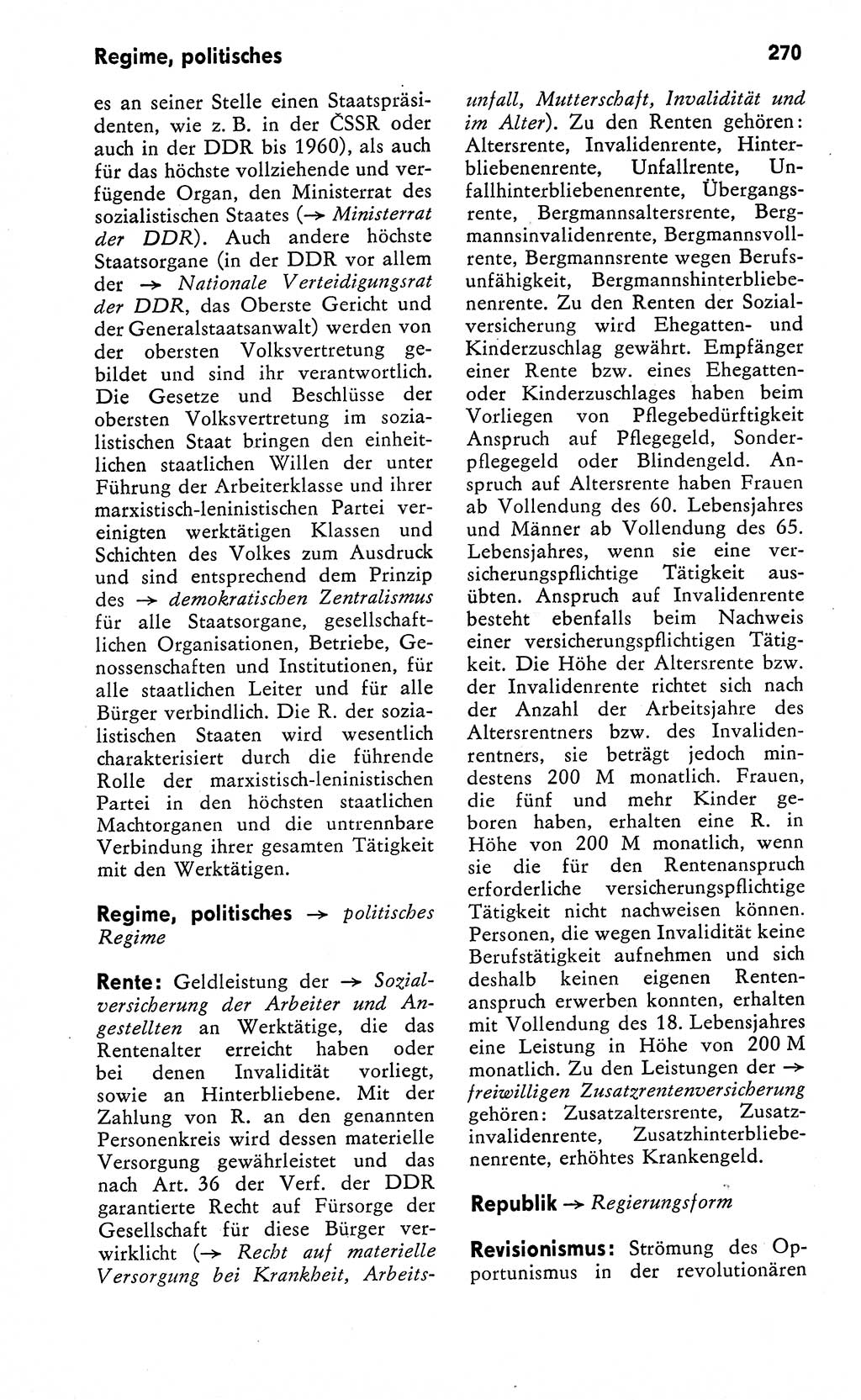 Wörterbuch zum sozialistischen Staat [Deutsche Demokratische Republik (DDR)] 1974, Seite 270 (Wb. soz. St. DDR 1974, S. 270)