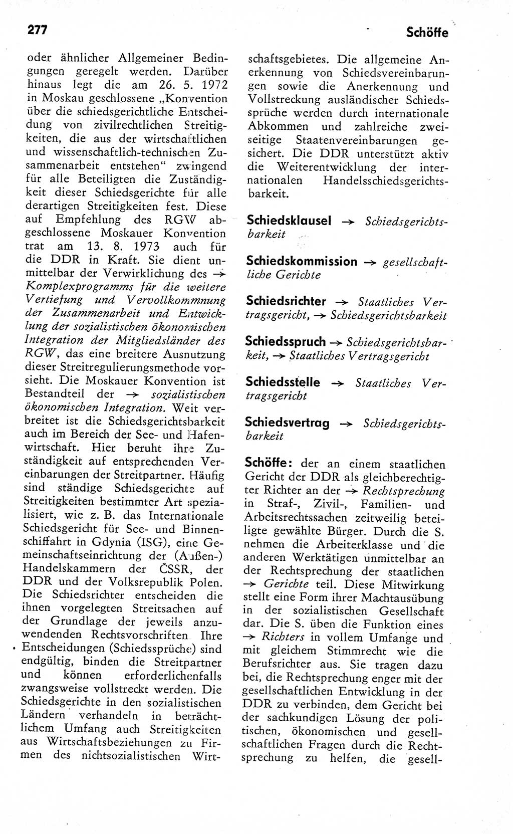 Wörterbuch zum sozialistischen Staat [Deutsche Demokratische Republik (DDR)] 1974, Seite 277 (Wb. soz. St. DDR 1974, S. 277)