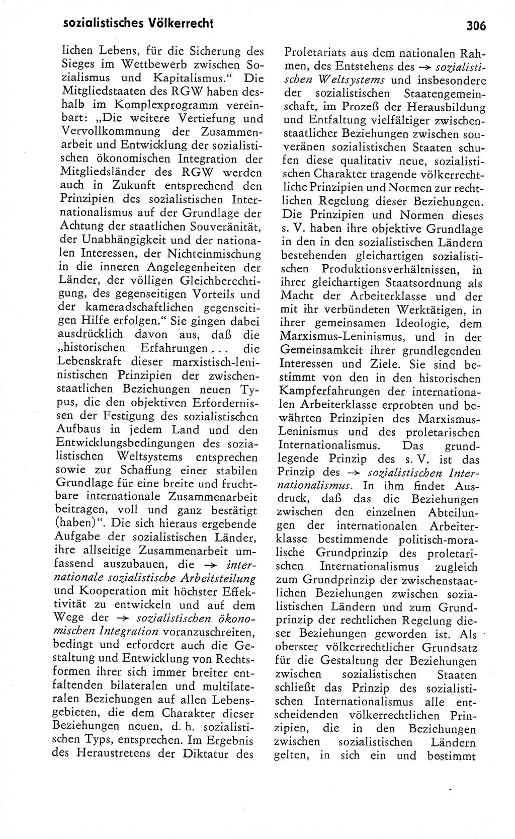 Wörterbuch zum sozialistischen Staat [Deutsche Demokratische Republik (DDR)] 1974, Seite 306 (Wb. soz. St. DDR 1974, S. 306)