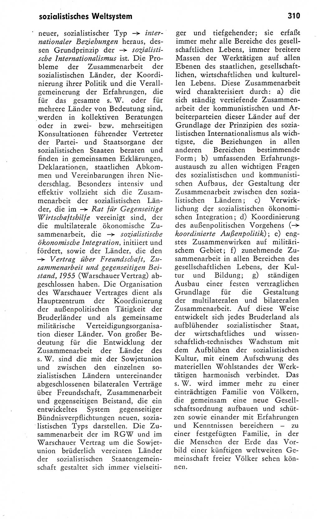 Wörterbuch zum sozialistischen Staat [Deutsche Demokratische Republik (DDR)] 1974, Seite 310 (Wb. soz. St. DDR 1974, S. 310)