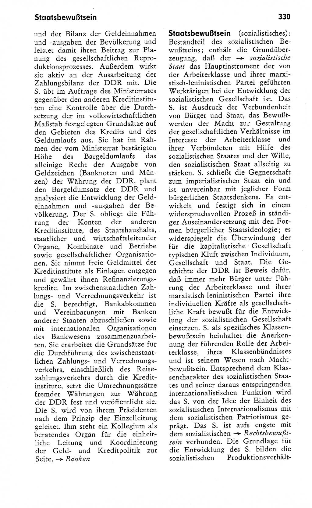 Wörterbuch zum sozialistischen Staat [Deutsche Demokratische Republik (DDR)] 1974, Seite 330 (Wb. soz. St. DDR 1974, S. 330)