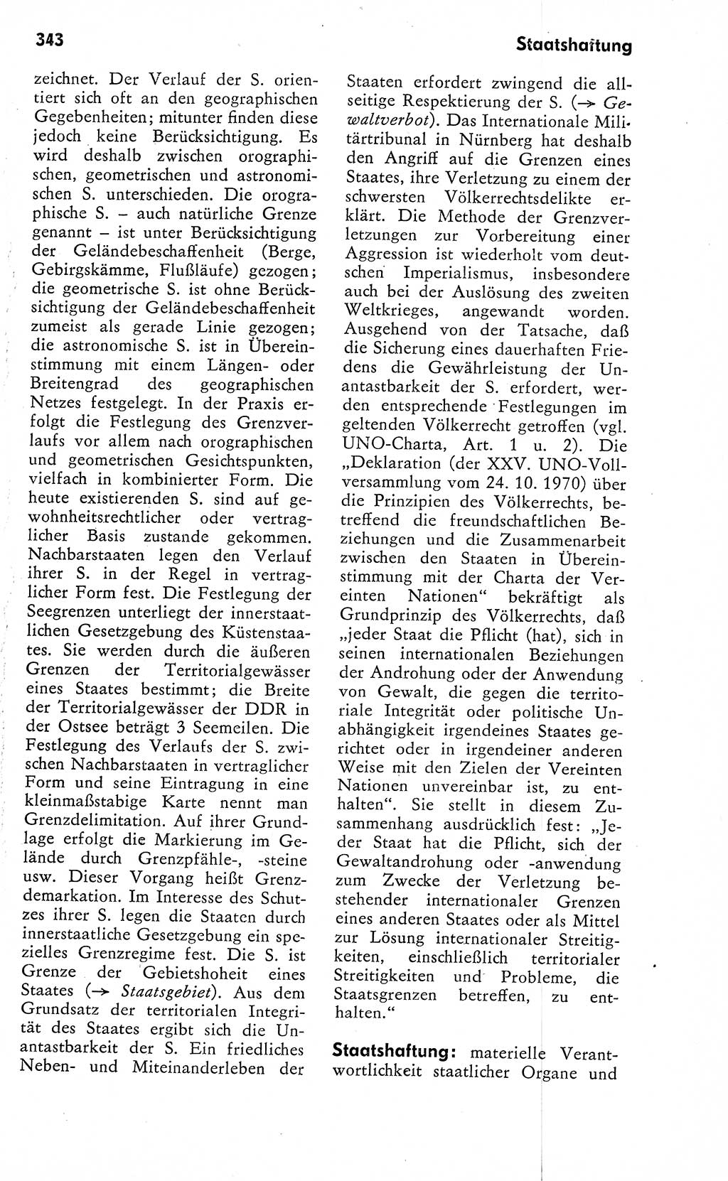 Wörterbuch zum sozialistischen Staat [Deutsche Demokratische Republik (DDR)] 1974, Seite 343 (Wb. soz. St. DDR 1974, S. 343)