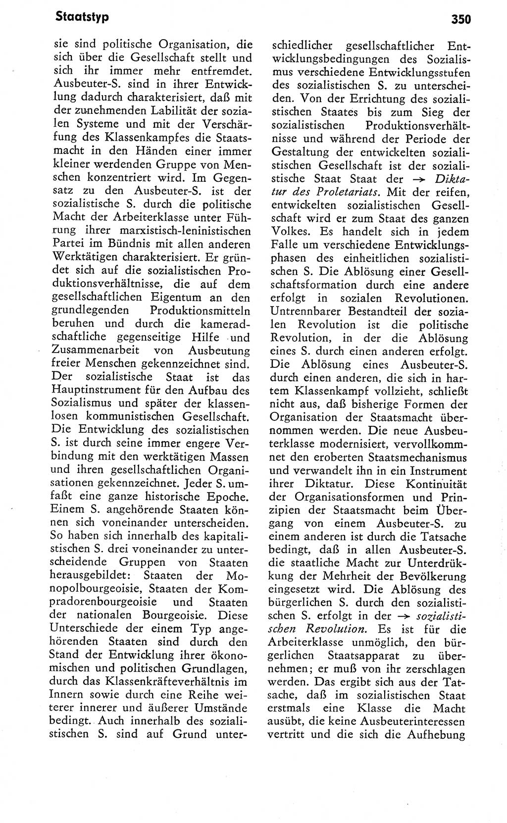 Wörterbuch zum sozialistischen Staat [Deutsche Demokratische Republik (DDR)] 1974, Seite 350 (Wb. soz. St. DDR 1974, S. 350)