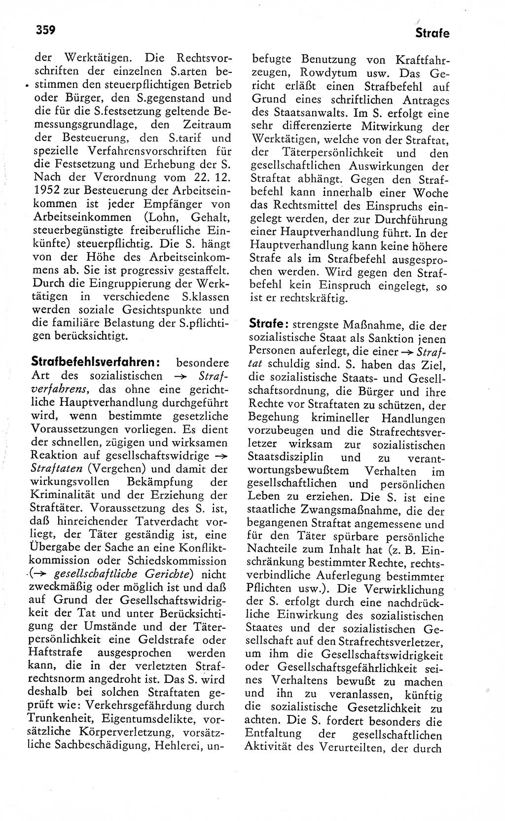 Wörterbuch zum sozialistischen Staat [Deutsche Demokratische Republik (DDR)] 1974, Seite 359 (Wb. soz. St. DDR 1974, S. 359)