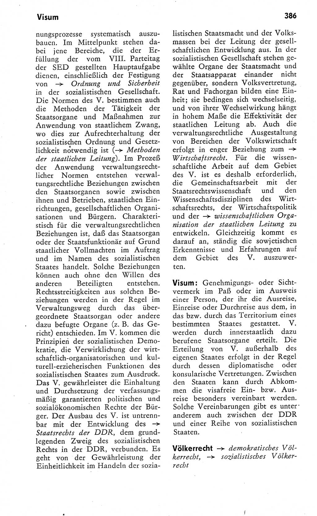 Wörterbuch zum sozialistischen Staat [Deutsche Demokratische Republik (DDR)] 1974, Seite 386 (Wb. soz. St. DDR 1974, S. 386)