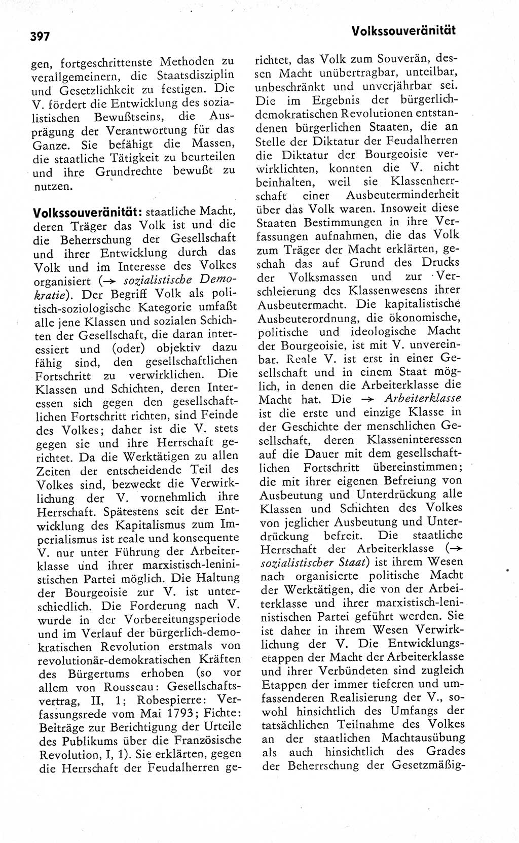 Wörterbuch zum sozialistischen Staat [Deutsche Demokratische Republik (DDR)] 1974, Seite 397 (Wb. soz. St. DDR 1974, S. 397)