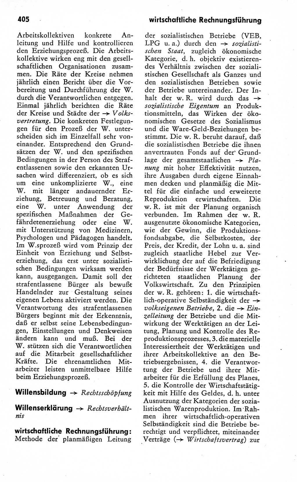 Wörterbuch zum sozialistischen Staat [Deutsche Demokratische Republik (DDR)] 1974, Seite 405 (Wb. soz. St. DDR 1974, S. 405)