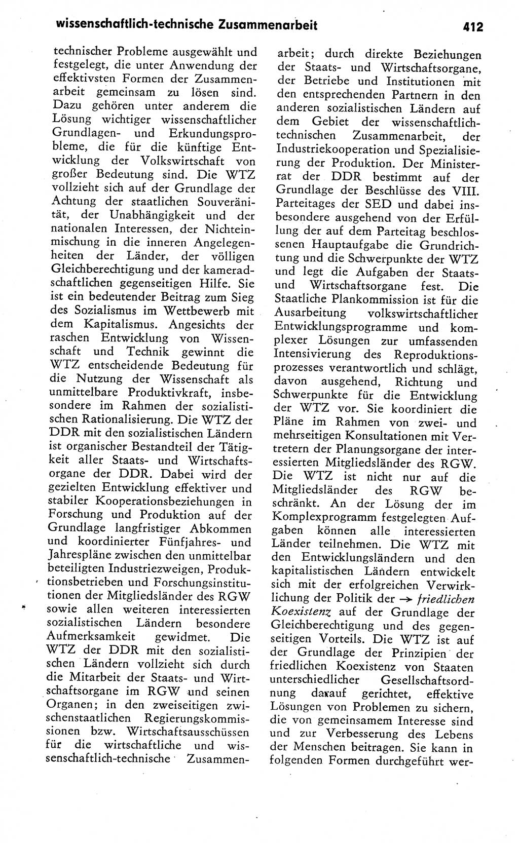 Wörterbuch zum sozialistischen Staat [Deutsche Demokratische Republik (DDR)] 1974, Seite 412 (Wb. soz. St. DDR 1974, S. 412)