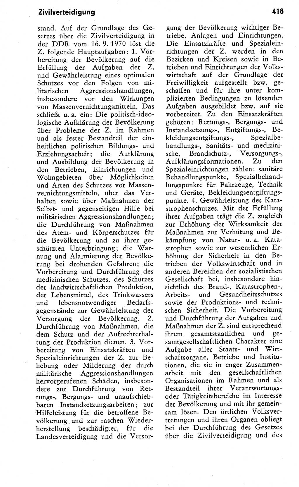 Wörterbuch zum sozialistischen Staat [Deutsche Demokratische Republik (DDR)] 1974, Seite 418 (Wb. soz. St. DDR 1974, S. 418)