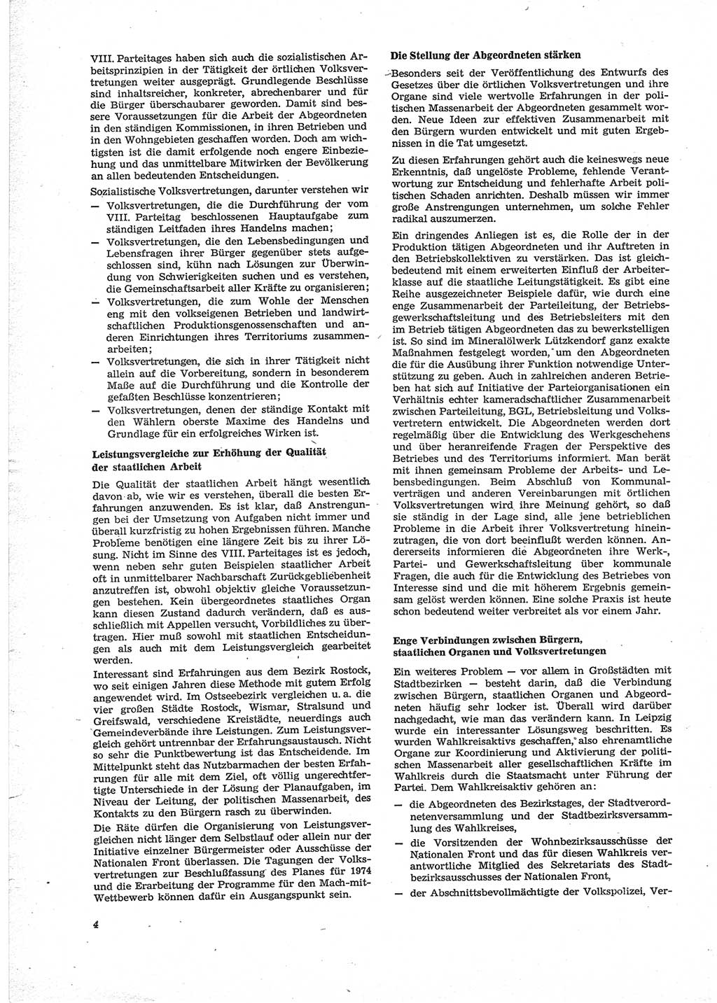 Neue Justiz (NJ), Zeitschrift für Recht und Rechtswissenschaft [Deutsche Demokratische Republik (DDR)], 28. Jahrgang 1974, Seite 4 (NJ DDR 1974, S. 4)