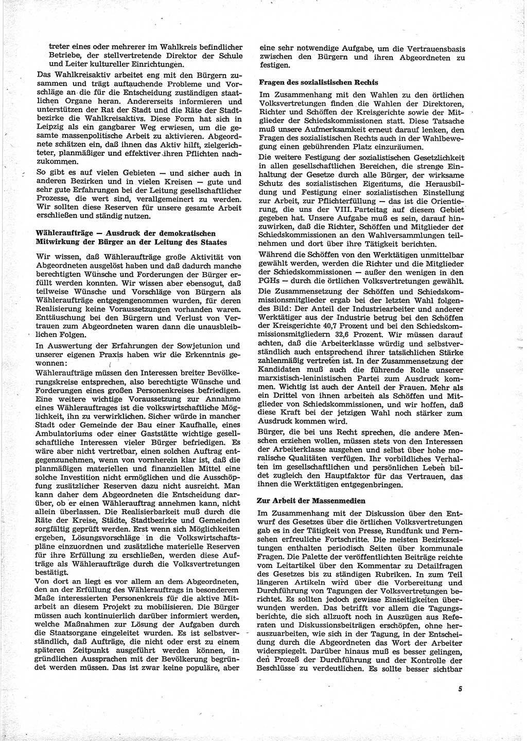 Neue Justiz (NJ), Zeitschrift für Recht und Rechtswissenschaft [Deutsche Demokratische Republik (DDR)], 28. Jahrgang 1974, Seite 5 (NJ DDR 1974, S. 5)