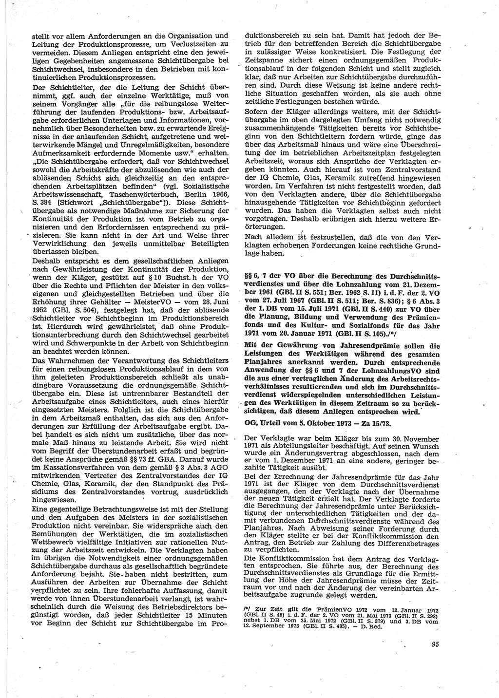 Neue Justiz (NJ), Zeitschrift für Recht und Rechtswissenschaft [Deutsche Demokratische Republik (DDR)], 28. Jahrgang 1974, Seite 95 (NJ DDR 1974, S. 95)