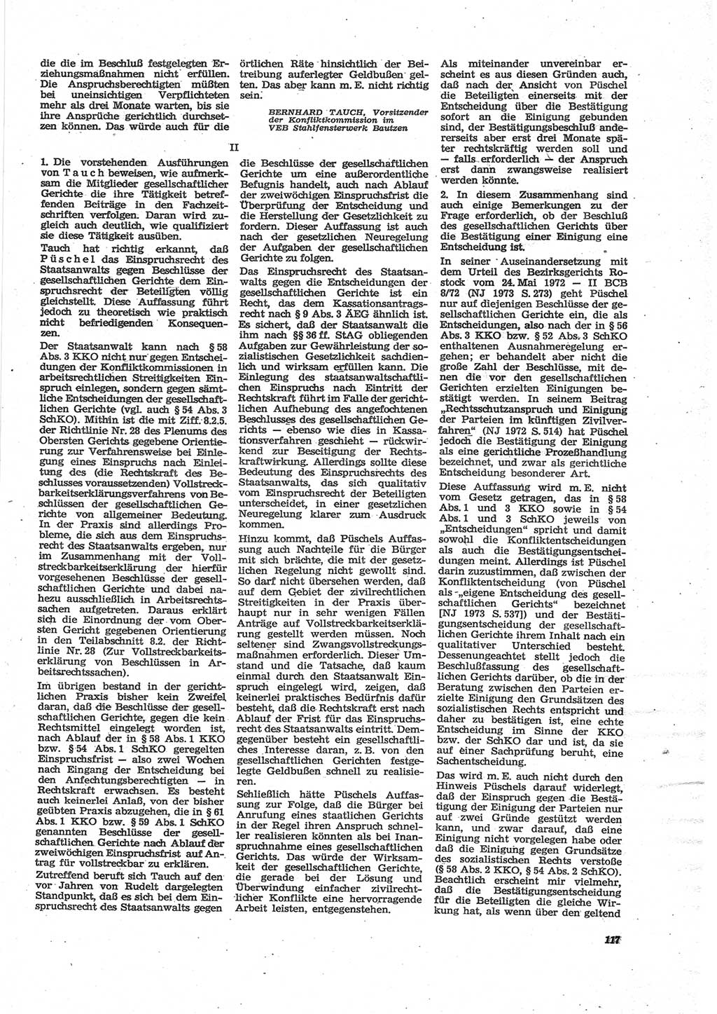 Neue Justiz (NJ), Zeitschrift für Recht und Rechtswissenschaft [Deutsche Demokratische Republik (DDR)], 28. Jahrgang 1974, Seite 117 (NJ DDR 1974, S. 117)