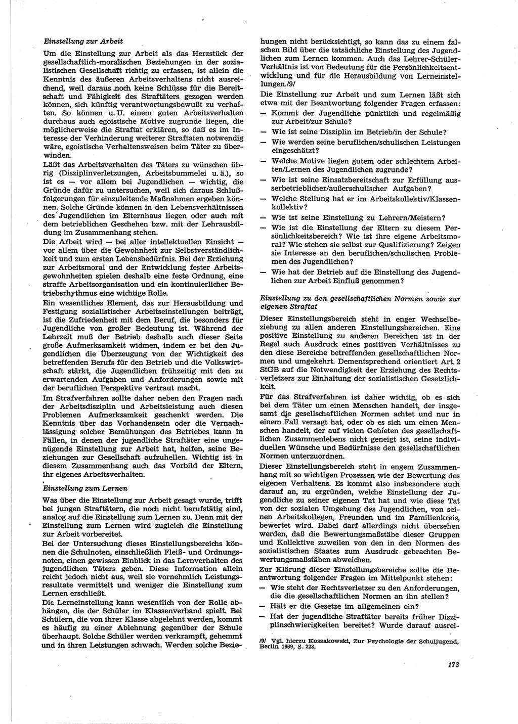 Neue Justiz (NJ), Zeitschrift für Recht und Rechtswissenschaft [Deutsche Demokratische Republik (DDR)], 28. Jahrgang 1974, Seite 173 (NJ DDR 1974, S. 173)
