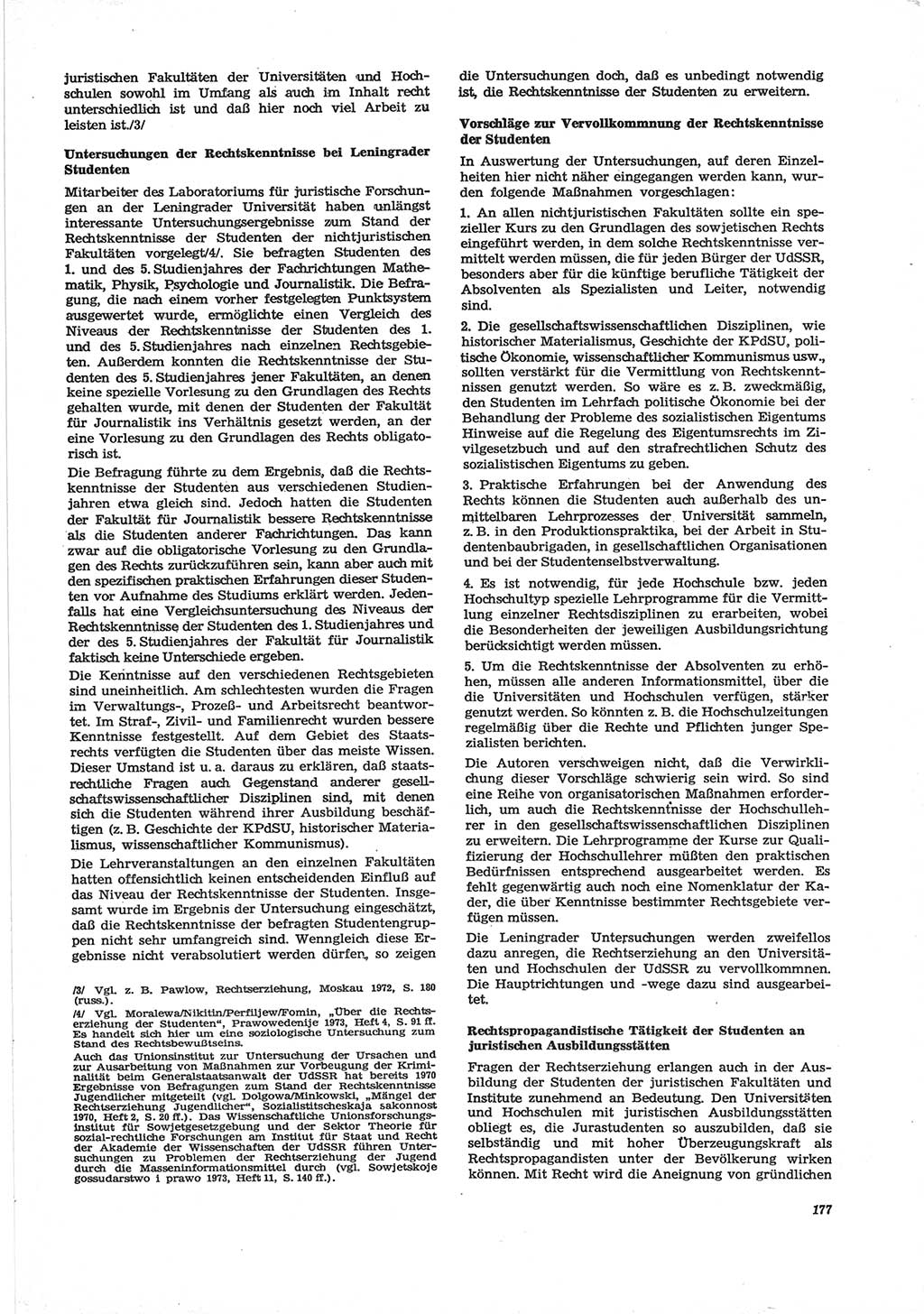 Neue Justiz (NJ), Zeitschrift für Recht und Rechtswissenschaft [Deutsche Demokratische Republik (DDR)], 28. Jahrgang 1974, Seite 177 (NJ DDR 1974, S. 177)