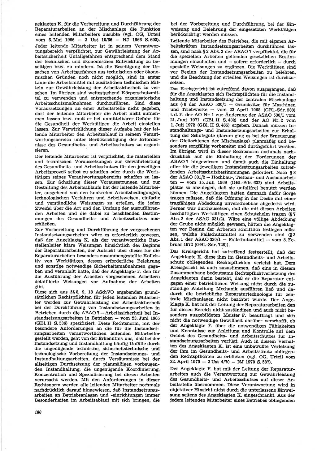 Neue Justiz (NJ), Zeitschrift für Recht und Rechtswissenschaft [Deutsche Demokratische Republik (DDR)], 28. Jahrgang 1974, Seite 180 (NJ DDR 1974, S. 180)