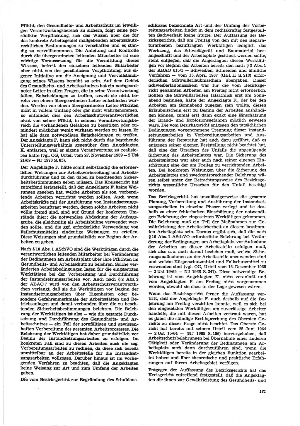 Neue Justiz (NJ), Zeitschrift für Recht und Rechtswissenschaft [Deutsche Demokratische Republik (DDR)], 28. Jahrgang 1974, Seite 181 (NJ DDR 1974, S. 181)