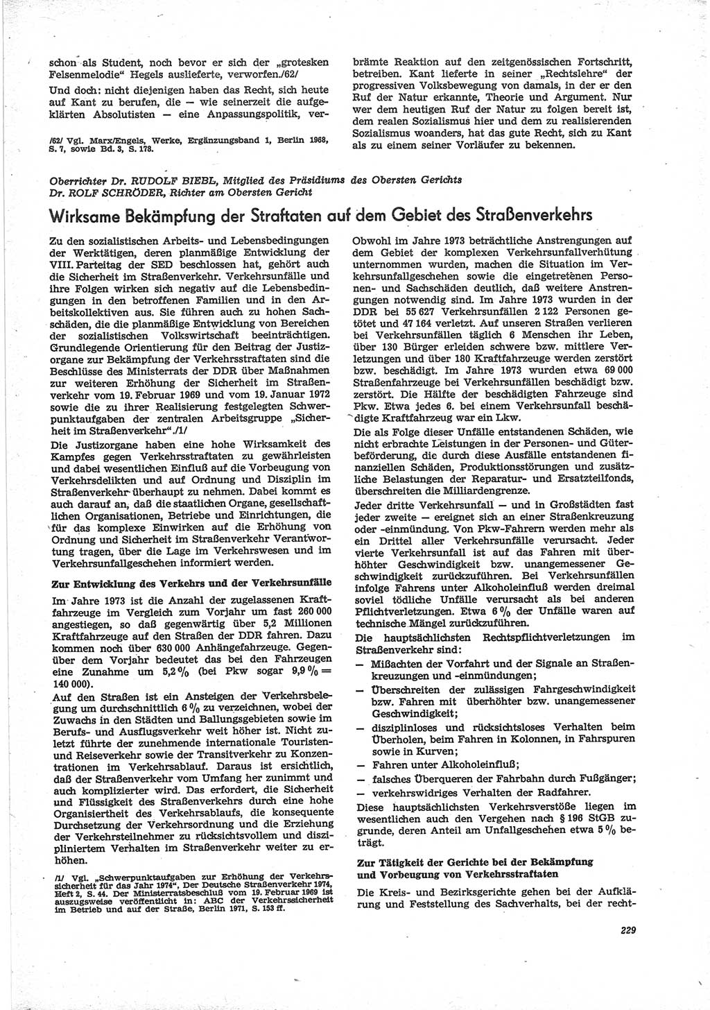 Neue Justiz (NJ), Zeitschrift für Recht und Rechtswissenschaft [Deutsche Demokratische Republik (DDR)], 28. Jahrgang 1974, Seite 229 (NJ DDR 1974, S. 229)