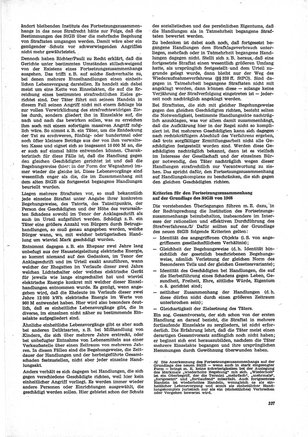 Neue Justiz (NJ), Zeitschrift für Recht und Rechtswissenschaft [Deutsche Demokratische Republik (DDR)], 28. Jahrgang 1974, Seite 237 (NJ DDR 1974, S. 237)