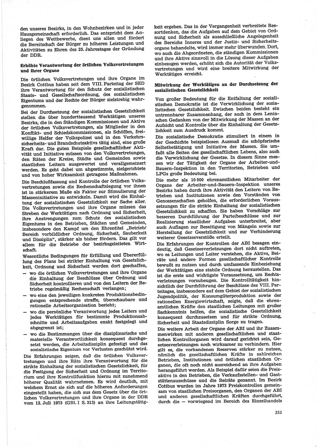 Neue Justiz (NJ), Zeitschrift für Recht und Rechtswissenschaft [Deutsche Demokratische Republik (DDR)], 28. Jahrgang 1974, Seite 255 (NJ DDR 1974, S. 255)