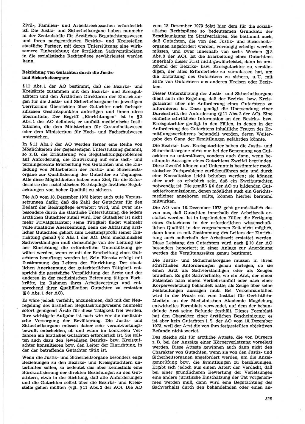 Neue Justiz (NJ), Zeitschrift für Recht und Rechtswissenschaft [Deutsche Demokratische Republik (DDR)], 28. Jahrgang 1974, Seite 325 (NJ DDR 1974, S. 325)