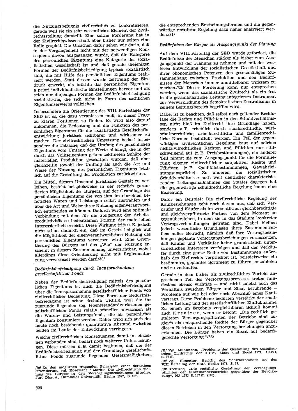 Neue Justiz (NJ), Zeitschrift für Recht und Rechtswissenschaft [Deutsche Demokratische Republik (DDR)], 28. Jahrgang 1974, Seite 328 (NJ DDR 1974, S. 328)