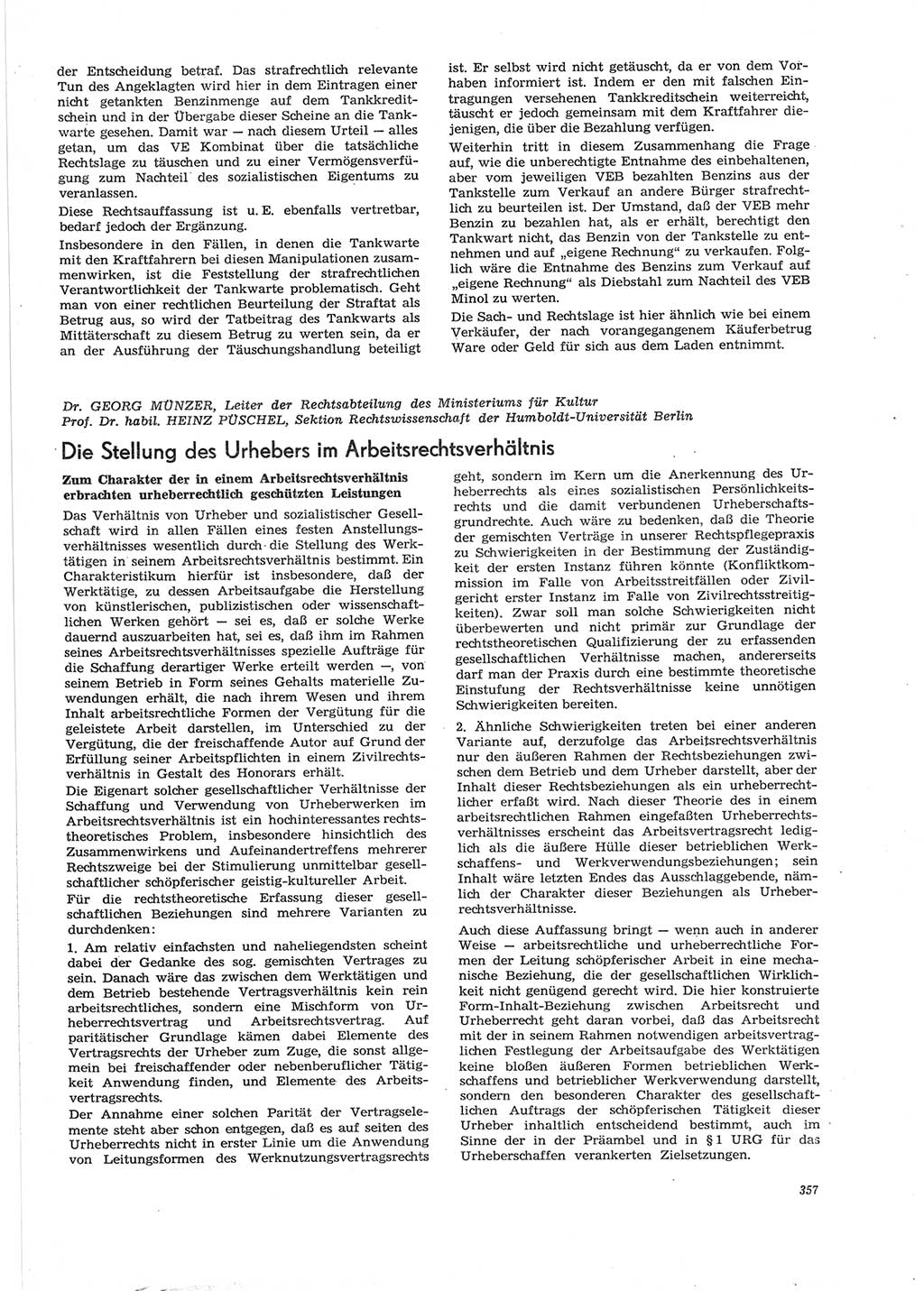 Neue Justiz (NJ), Zeitschrift für Recht und Rechtswissenschaft [Deutsche Demokratische Republik (DDR)], 28. Jahrgang 1974, Seite 357 (NJ DDR 1974, S. 357)