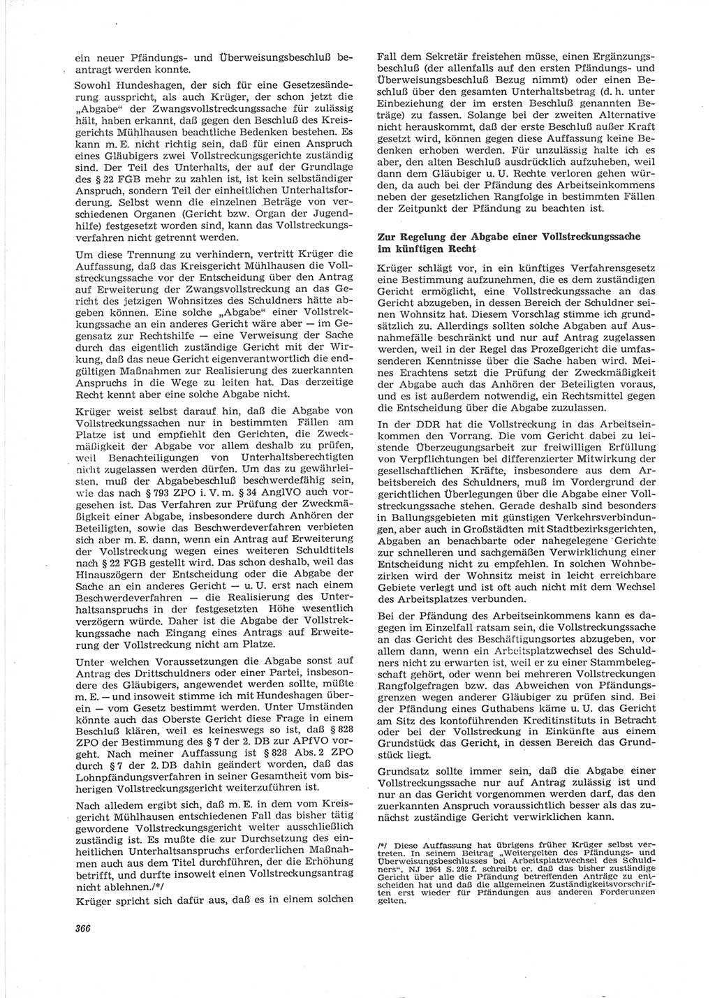 Neue Justiz (NJ), Zeitschrift für Recht und Rechtswissenschaft [Deutsche Demokratische Republik (DDR)], 28. Jahrgang 1974, Seite 366 (NJ DDR 1974, S. 366)
