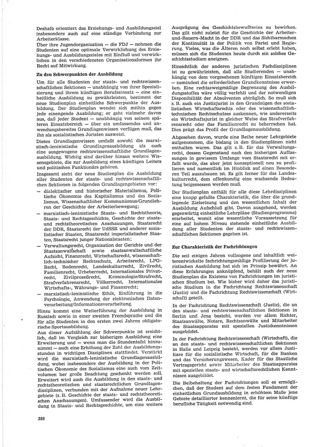 Neue Justiz (NJ), Zeitschrift für Recht und Rechtswissenschaft [Deutsche Demokratische Republik (DDR)], 28. Jahrgang 1974, Seite 386 (NJ DDR 1974, S. 386)