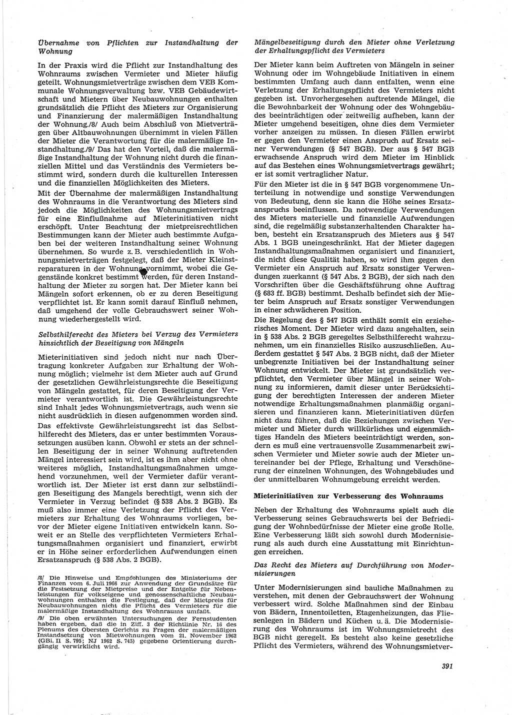 Neue Justiz (NJ), Zeitschrift für Recht und Rechtswissenschaft [Deutsche Demokratische Republik (DDR)], 28. Jahrgang 1974, Seite 391 (NJ DDR 1974, S. 391)