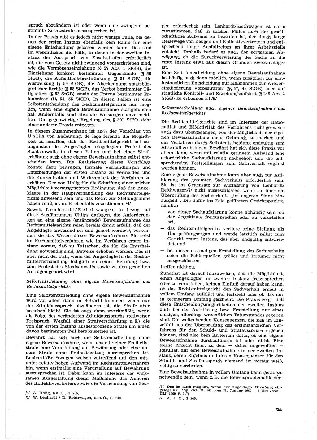 Neue Justiz (NJ), Zeitschrift für Recht und Rechtswissenschaft [Deutsche Demokratische Republik (DDR)], 28. Jahrgang 1974, Seite 399 (NJ DDR 1974, S. 399)