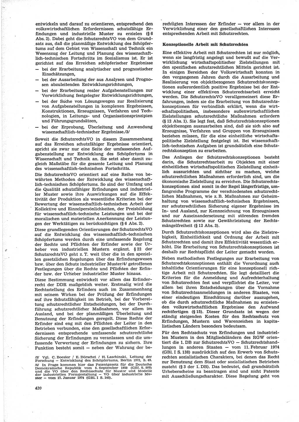 Neue Justiz (NJ), Zeitschrift für Recht und Rechtswissenschaft [Deutsche Demokratische Republik (DDR)], 28. Jahrgang 1974, Seite 420 (NJ DDR 1974, S. 420)