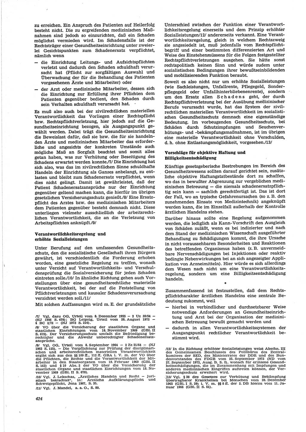 Neue Justiz (NJ), Zeitschrift für Recht und Rechtswissenschaft [Deutsche Demokratische Republik (DDR)], 28. Jahrgang 1974, Seite 424 (NJ DDR 1974, S. 424)