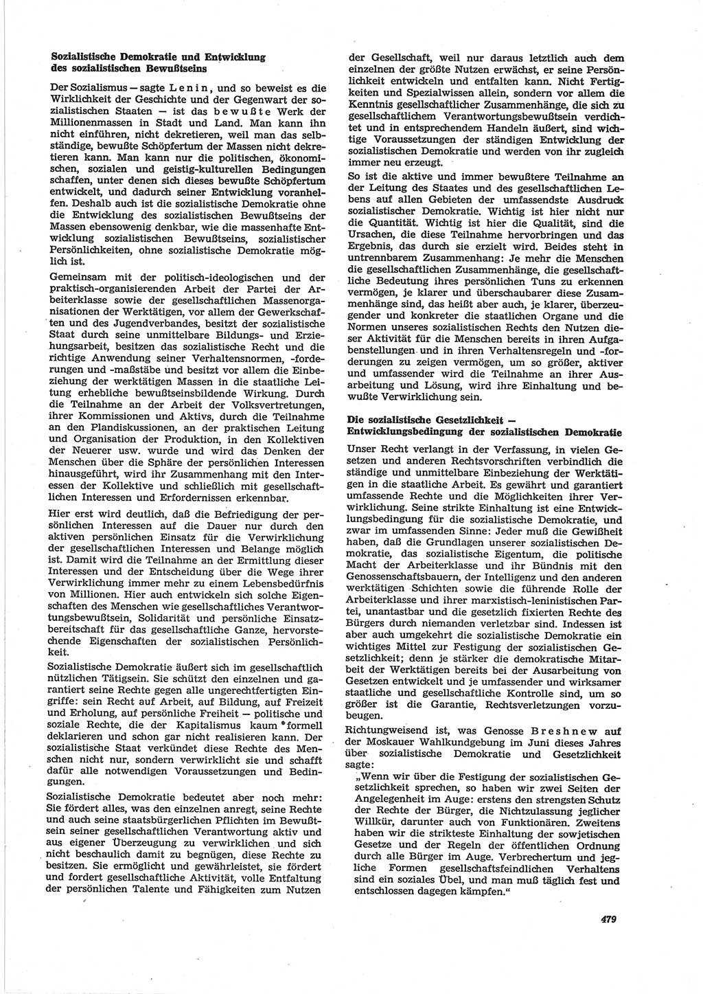 Neue Justiz (NJ), Zeitschrift für Recht und Rechtswissenschaft [Deutsche Demokratische Republik (DDR)], 28. Jahrgang 1974, Seite 479 (NJ DDR 1974, S. 479)