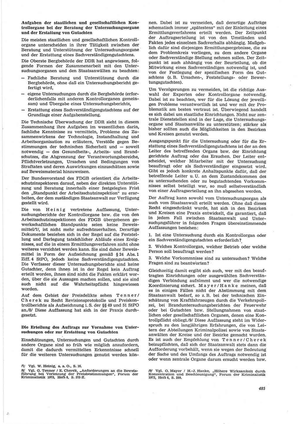 Neue Justiz (NJ), Zeitschrift für Recht und Rechtswissenschaft [Deutsche Demokratische Republik (DDR)], 28. Jahrgang 1974, Seite 485 (NJ DDR 1974, S. 485)