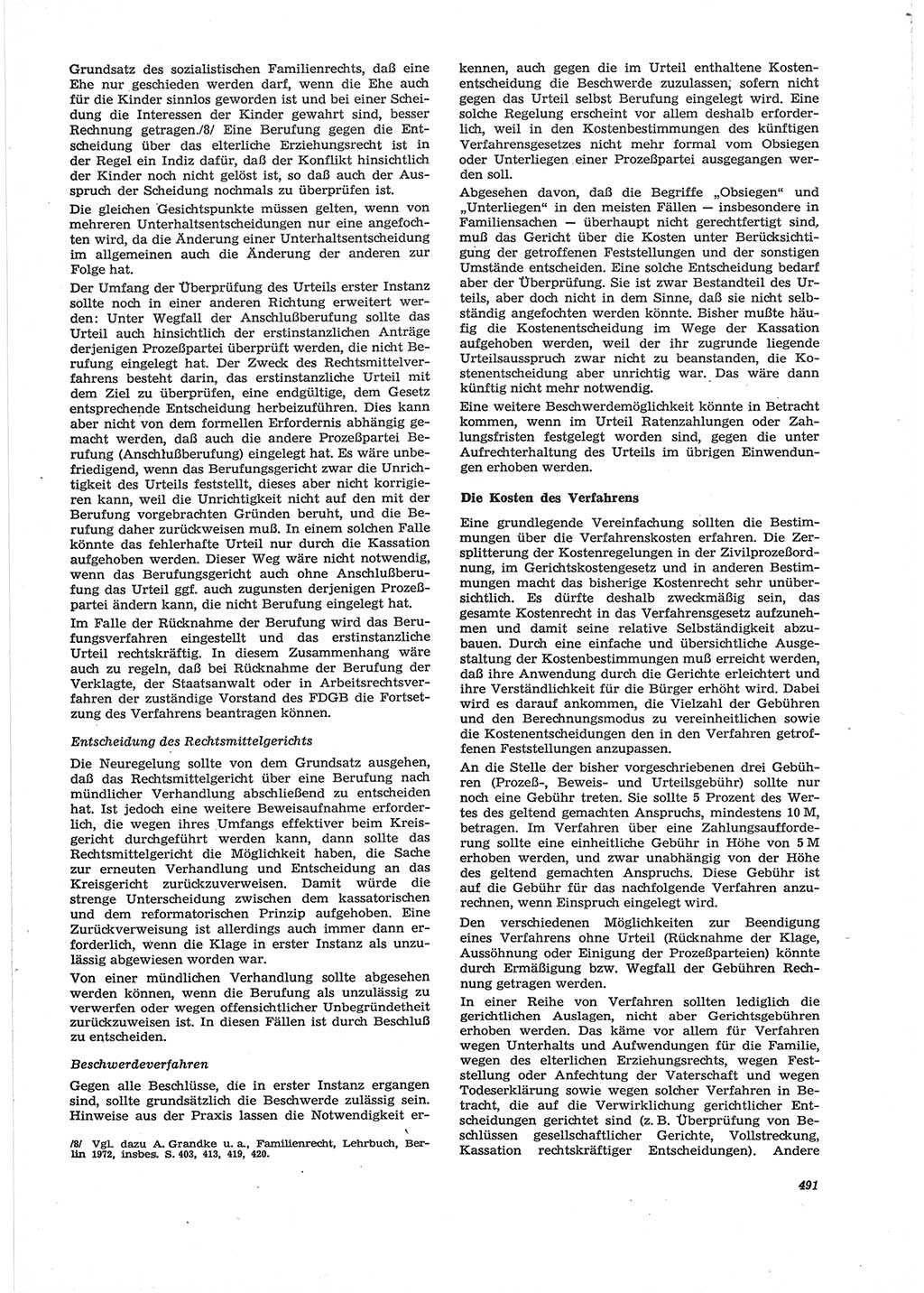 Neue Justiz (NJ), Zeitschrift für Recht und Rechtswissenschaft [Deutsche Demokratische Republik (DDR)], 28. Jahrgang 1974, Seite 491 (NJ DDR 1974, S. 491)