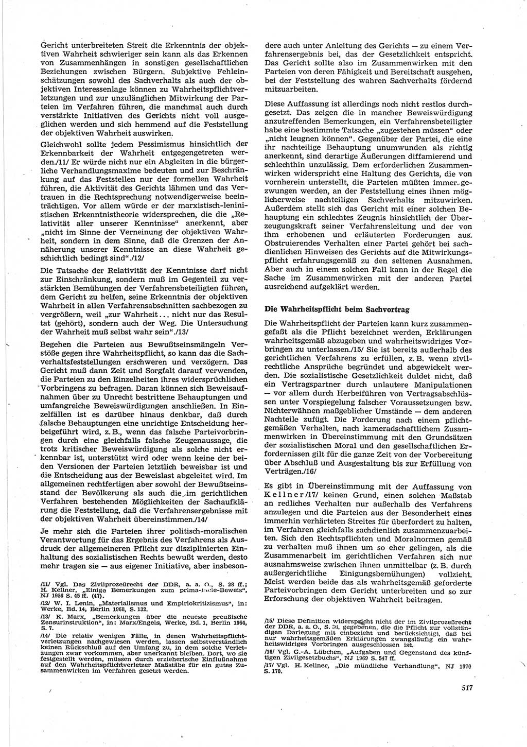 Neue Justiz (NJ), Zeitschrift für Recht und Rechtswissenschaft [Deutsche Demokratische Republik (DDR)], 28. Jahrgang 1974, Seite 517 (NJ DDR 1974, S. 517)